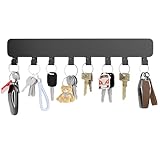 pickpiff Schlüsselbrett mit 8Haken, Schlüssel Organizer Wand Schwarz, Schlüsselhalter...