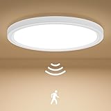 Birnetek® Deckenlampe mit Bewegungsmelder Innen, 18W 4000K LED Deckenleuchte...