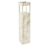 FRANK FLECHTWAREN Windlichtsäule Shabby-Charme, groß, Schöne vielseitig...