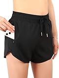 BALAYSIER Badeshorts Damen mit Taschen Badehose Damen High Waist Schnell Trocknende...
