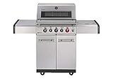 Enders Gasgrill KANSAS PRO 3 SIK Turbo, 3-Brenner, aus Edelsstahl, mit Kocher, Backburner,...