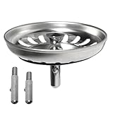 Abflussstopfen Spüle ⌀ 80 mm Siebkörbchen Spülbecken Waschbecken Stöpsel Küche aus...