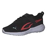 PUMA All-Day Active AC+ PS Sneaker, Black-Salmon-Light Aqua, 31 EU