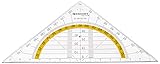 Westcott E-10132 00 Geometriedreieck Kunststoff bruchsicher, 14 cm, transparent