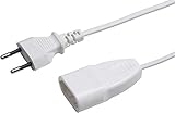 Meister Euro-Verlängerung - 5 m Kabel - weiß - Kunststoffleitung - IP20...