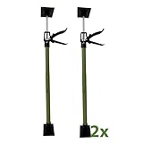 2x Zargenspanner 57-117 cm Druckplatte neigbar Klicksystem Teleskopstütze...