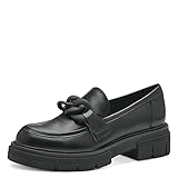 MARCO TOZZI Damen Loafer mit Absatz Elegant Vegan, Schwarz (Black), 39 EU