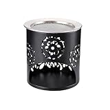 Räucherstövchen aus Metall mit Edelstahlsieb Geschnitztes Muster baumkronen Prächtig...