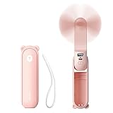 JISULIFE 3 IN 1 Handventilator Batteriebetrieben, Mini Ventilatoren USB Wiederaufladbarer,...