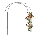 Relaxdays Rosenbogen, Metall, Torbogen Garten, H: 250 cm, 2 Breiten: 235 oder 180 cm,...
