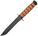 Bushcraft Messer Schwarz/Braun Lederscheide Gürtel Messer Survival Messer scharfes...