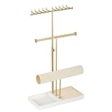 Tirzah 3-stufiger Verstellbarer Schmuckhalter-Organizer-Ständer mit 20 Haken für...