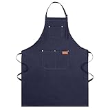 Hariendny Canvas Jeans Schürze Damen Herren Jeansschürze mit Tasche...