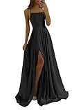 xxxiticat Damen Elegant Lange Ballkleider Satin A-Linie Hochzeitskleid Abendkleider Sexy...