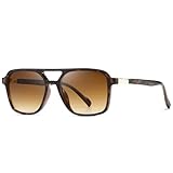 kimorn Retro Sonnenbrille für Damen Herren Trendy Retro Sonnenbrille Rechteck...