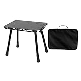 2-in-1 Campingtisch und Hocker, zusammenklappbar, leichte Aluminiumlegierung, tragbare...