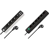 Brennenstuhl Steckdosenleiste Ecolor 4-Fach mit USB & Eco-Line, Steckdosenleiste 6-Fach...