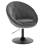 WOLTU 1 x Barsessel Loungesessel mit Armlehne, stufenlose Höhenverstellung, Samt,...