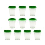 10 Urinbecher mit Schraubdeckel Probenbecher, Probenbehälter, auslaufsicher,...