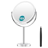 Auxmir Kosmetikspiegel Doppelseitiger Schminkspiegel mit 1X/10X Vergrößerung,...