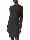 VERO MODA Mini Strickkleid Meliert Langarm Rundhals Regular Fit Kleid Kurz Basic...