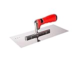 Glättekelle - Traufel - Glättescheibe - mit 2K-Softgriff - rostfrei - 280x130 mm -...