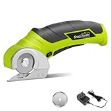 Akku-Schere, SnapFresh 4V Elekt. Mini-Cutter, Rotationscutter f. Stoff u. Tuch, Teppich-...