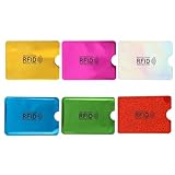 Tadipri 7 Stück Farbenfroher RFID-Kartenhalter Kartenhüllen NFC-Blocker für Kreditkarte...