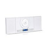 auna Wallie Microsystem Kompaktanlage mit CD und Radio, Mini Stereoanlage mit 2...