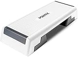 POWRX Profi Aerobic Steppbrett I Maße: 89 x 34 cm (Weiß) inkl. Workout I Fitness Stepper...
