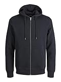 JACK&JONES PLUS Herren Jjebradley Sweat Zip Hood Noos Pls Sweatshirt-Jacke, Black, 4XL...