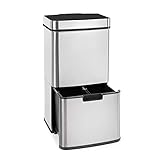 Klarstein Touchless Mülleimer Sensor-Mülleimer, 72 Liter Volumen in 4 Behältern: 43 & 2...