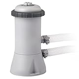 Intex 28604 Krystal Clear Cartridge Filter Pump - Pool Kartuschenfilteranlage - Grau,...