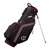 Wilson LITE 3 Stand Bag Black/Charcoal/Red