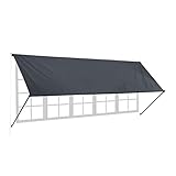 Relaxdays Fallarmmarkise, HxB: 120x400 cm, einziehbar, UV-Schutz, Polyester,...