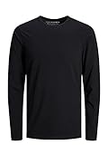 JACK & JONES Herren Longsleeve JJEBasic O-Neck Langarm-Shirt 12059220 Black M