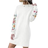 Strickkleid Damen Winter Langarm Minikleid Knielang Lange Pullover Elegant Pulloverkleid...