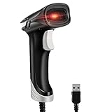 JRHC Kabelgebundener 2D QR Barcode Scanner, Handheld Barcode-Scanner, 1D USB...