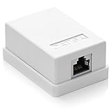 deleyCON 1x CAT 6a Netzwerkdose 1x RJ45 Buchse FTP geschirmt Aufputz Montage 10 Gbit...