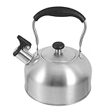 Flötenkessel aus Edelstahl für Gas- und Induktionsherde. Effizienter Wasserkocher mit...
