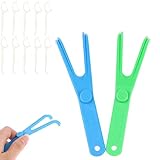 Dental Floss Halter,Floss Pick, Wiederverwendbare Zahnseide Halter, Dental Floss Holder, 2...