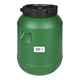 F & R Kleines Fass 30 Liter aus HDPE zur Aufbewahrung I Futtertonne Pferd I...