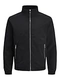 JACK & JONES Herren Jjerush Harrington Noos Bomberjacke, Schwarz, XL EU