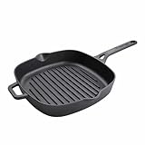 Prestige Gusseisen-Grillpfanne, 25 cm, voreingebrannt, ungiftig, induktions- und ofenfest,...
