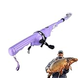 ETUCYNG Reise-Angelrute, Teleskop-Angelrute, kleine Angelrute mit Tasche und Rolle,...