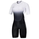 Santic Herren Triathlonanzug Einteiler Triathlon Anzug Gepolstert Trisuit...