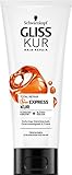 Gliss Kur 1-Minute Express Kur Total Repair (200 ml), Haarkur mit Keratin...