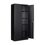 Aktenschrank Aufbewahrungsschrank mit Schloss Stahlschrank Stahlspind Mehrzweckschrank...