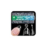 TTPSRY 600 Stück Transparente Nagelspitzen Ultra-Kurz Kein Feilen Notwendig Super Dünn...