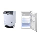 Respekta Spülmaschine teilintegriert 45 cm/Einbau-Geschirrspüler & Einbaukühlschrank...